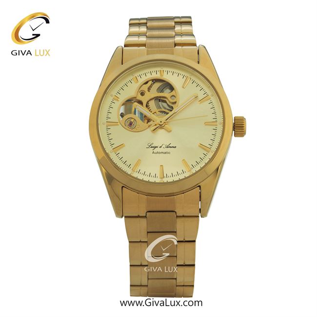 ساعت مچی اورجینال زنانه LdA | لوئیجی د آنا | Luigi d'Ana طلایی | طلایی| طلایی| کد رفرنس 2443